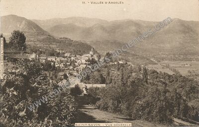 Carte postale ancienne Vallée d'Argelès — Saint-Savin (Hautes-Pyrénées)