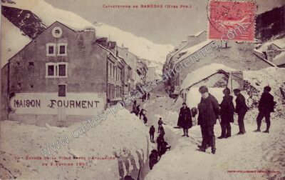 Carte postale ancienne Catastrophe de Barèges — Barèges (Hautes-Pyrénées)