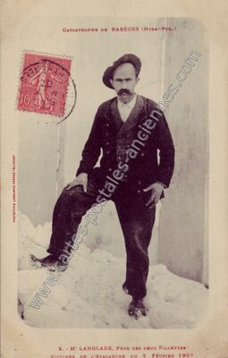 Carte postale ancienne Catastrophe — Barèges (Hautes-Pyrénées)