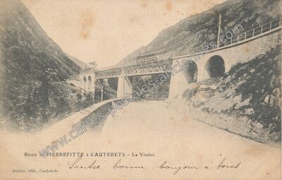 Carte postale ancienne Route de Pierrefitte — Pierrefitte-Nestalas (Hautes-Pyrénées)