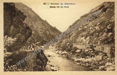 Carte postale ancienne Gorge de la Nive — Non Localisée (Pyrénées-Atlantiques)