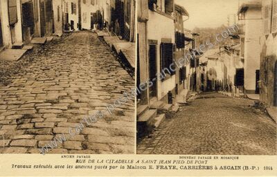 Carte postale ancienne Rue de la Citadelle à Saint-Jean-Pied-de-Port — Ascain (Pyrénées-Atlantiques)