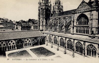 Carte postale ancienne La Cathédrale et le Cloître — Bayonne (Pyrénées-Atlantiques)