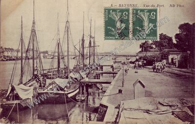 Carte postale ancienne Vue du Port — Bayonne (Pyrénées-Atlantiques)