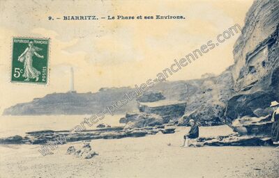 Carte postale ancienne Le Phare et ses Environs — Biarritz (Pyrénées-Atlantiques)