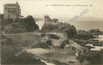 Carte postale ancienne Le Château basque — Biarritz (Pyrénées-Atlantiques)