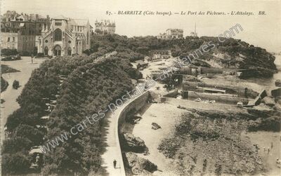 Carte postale ancienne Le Port des Pêcheurs. - L'Attalaye — Biarritz (Pyrénées-Atlantiques)