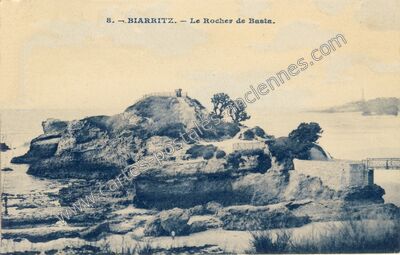 Carte postale ancienne Le Rocher de Basta — Biarritz (Pyrénées-Atlantiques)