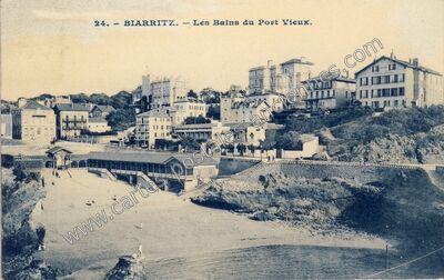 Carte postale ancienne Les Bains du Port Vieux — Biarritz (Pyrénées-Atlantiques)