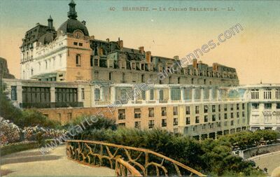 Carte postale ancienne Le Casino Bellevue — Biarritz (Pyrénées-Atlantiques)