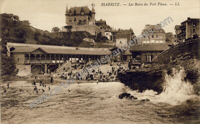 Carte postale ancienne Les Bains du Port Vieux — Biarritz (Pyrénées-Atlantiques)