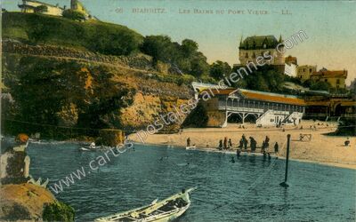 Carte postale ancienne Les Bains du Port Vieux — Biarritz (Pyrénées-Atlantiques)