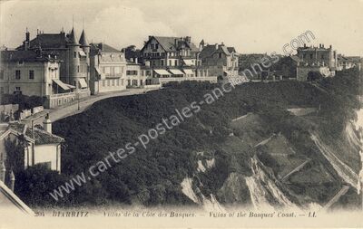 Carte postale ancienne Villas de la Côte des Basques. - Villas of the Basques' Coast — Biarritz (Pyrénées-Atlantiques)