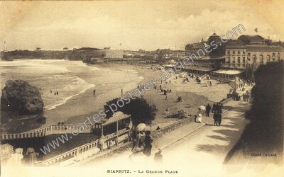 Carte postale ancienne La Grande Plage — Biarritz (Pyrénées-Atlantiques)