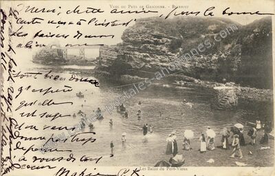 Carte postale ancienne Les Bains du Port-Vieux — Biarritz (Pyrénées-Atlantiques)
