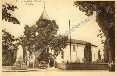 Carte postale ancienne L'Eglise — Cambo-les-Bains (Pyrénées-Atlantiques)
