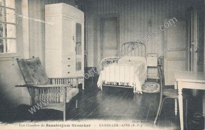 Carte postale ancienne Une Chambre du Sanatorium Grancher — Cambo-les-Bains (Pyrénées-Atlantiques)