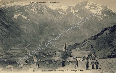 Carte postale ancienne Le Village d'Aas — Eaux-Bonnes (Pyrénées-Atlantiques)