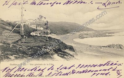 Carte postale ancienne Vue générale de la Côte — Guéthary (Pyrénées-Atlantiques)