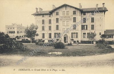 Carte postale ancienne Grand Hôtel de la Plage — Hendaye (Pyrénées-Atlantiques)
