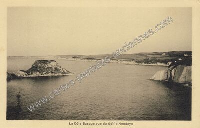 Carte postale ancienne La Côte Basque vue du Golf — Hendaye (Pyrénées-Atlantiques)