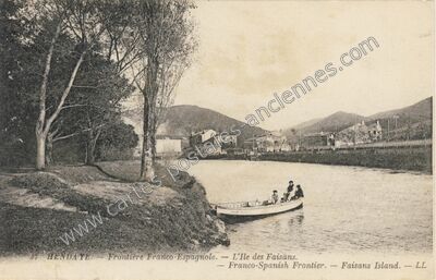 Carte postale ancienne Ile des Faisans — Hendaye (Pyrénées-Atlantiques)