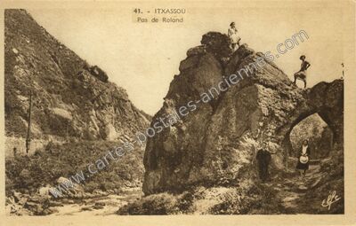 Carte postale ancienne Pas de Roland — Itxassou (Pyrénées-Atlantiques)