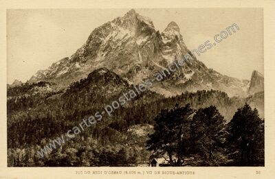 Carte postale ancienne Pic du Midi d'Ossau — Laruns (Pyrénées-Atlantiques)