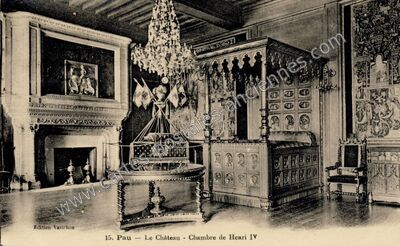 Carte postale ancienne Le Château - Chambre de Henri IV — Pau (Pyrénées-Atlantiques)