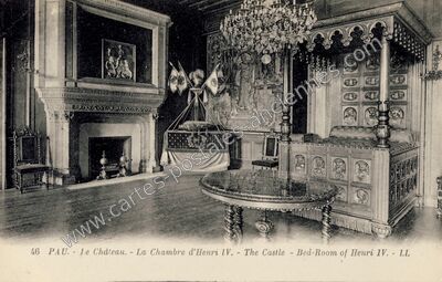 Carte postale ancienne Le Château. - La Chambre d'Henri IV — Pau (Pyrénées-Atlantiques)