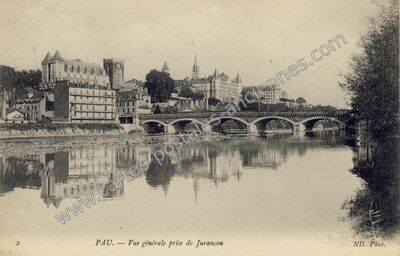 Carte postale ancienne Vue générale prise de Jurançon — Pau (Pyrénées-Atlantiques)