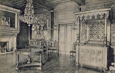Carte postale ancienne Intérieur du Château. Chambre à coucher de Henri IV — Pau (Pyrénées-Atlantiques)