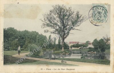 Carte postale ancienne Lac du Parc Baumont — Pau (Pyrénées-Atlantiques)