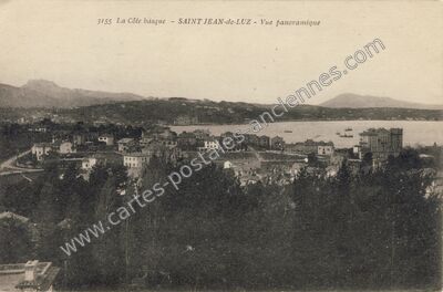 Carte postale ancienne La Côte basque - Vue panoramique — Saint-Jean-de-Luz (Pyrénées-Atlantiques)