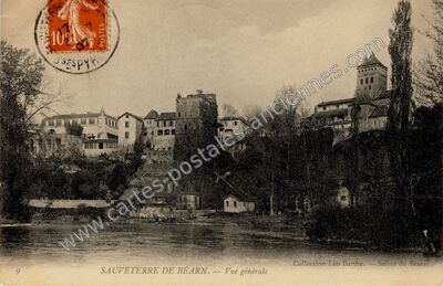 Carte postale ancienne Vue générale — Sauveterre-de-Béarn (Pyrénées-Atlantiques)