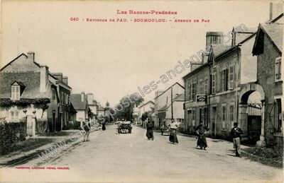 Carte postale ancienne Environs de Pau. - Soumoulou. - Avenue de Pau — Soumoulou (Pyrénées-Atlantiques)