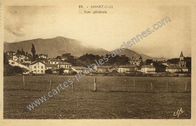 Carte postale ancienne Vue générale — Uhart-Cize (Pyrénées-Atlantiques)