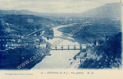 Carte postale ancienne Behobie — Urrugne (Pyrénées-Atlantiques)