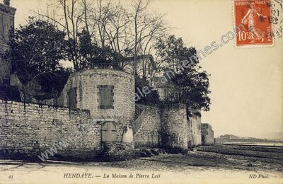 Carte postale ancienne La Maison de Pierre Loti — Hendaye (Pyrénées-Atlantiques)
