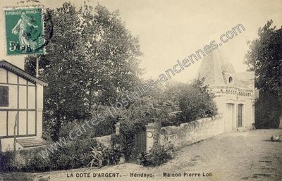 Carte postale ancienne La Côte d'Argent. Maison Pierre Loti — Hendaye (Pyrénées-Atlantiques)