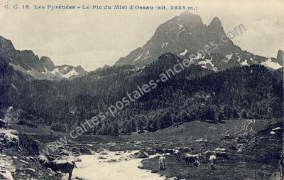 Carte postale ancienne Pic du Midi d'Ossau — Laruns (Pyrénées-Atlantiques)
