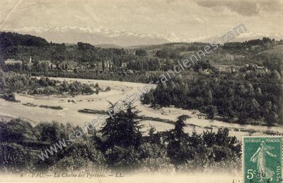 Carte postale ancienne La Chaîne des Pyrénées — Pau (Pyrénées-Atlantiques)