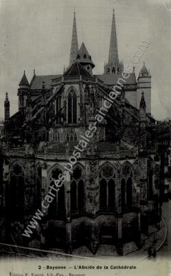 Carte postale ancienne L'Abside de la Cathédrale — Bayonne (Pyrénées-Atlantiques)