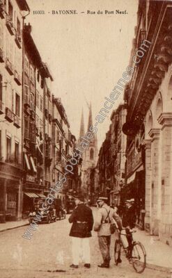 Carte postale ancienne Rue du Port Neuf — Bayonne (Pyrénées-Atlantiques)