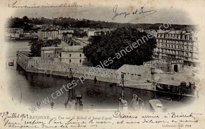 Carte postale ancienne Vue sur le Réduit et Saint-Esprit — Bayonne (Pyrénées-Atlantiques)
