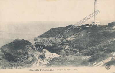 Carte postale ancienne Pointe du Phare — Biarritz (Pyrénées-Atlantiques)