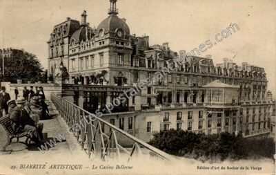 Carte postale ancienne Le Casino Bellevue — Biarritz (Pyrénées-Atlantiques)