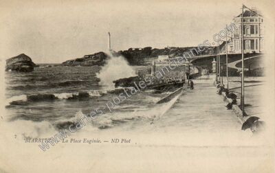 Carte postale ancienne La Place Eugénie — Biarritz (Pyrénées-Atlantiques)