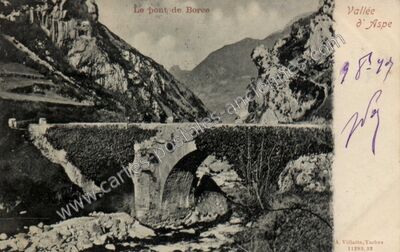 Carte postale ancienne Pont de Borce — Borce (Pyrénées-Atlantiques)