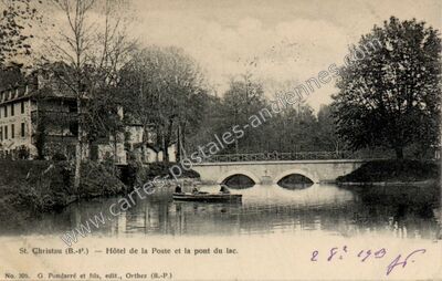 Carte postale ancienne St Christau — Lurbe-Saint-Christau (Pyrénées-Atlantiques)